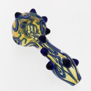 4″ Glass Spoon Sculpture – Marbles & Ribbon Design