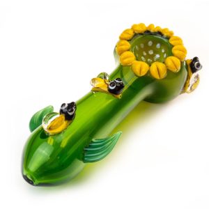 Bee Buddies Glass Sculpture – Bees & Flower Design