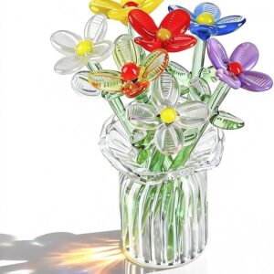 Blown-Glass-Artificial-Flower-Bouquet