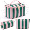 Waterproof-Striped-Cosmetic-Makeup-Bags