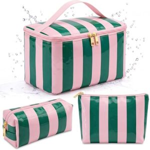 Waterproof-Striped-Cosmetic-Makeup-Bags